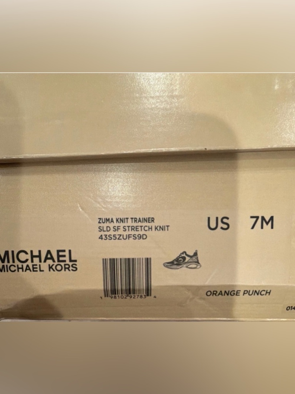 Michael Kors White and Gold Chunky Knit Platform Sneaker - Picture 5 of 5